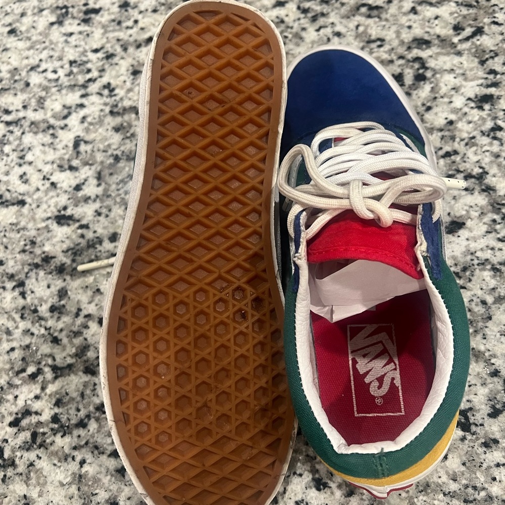 Vans Colorful Athletic Sneakers - Blue, Green, Red, Yellow size 8 - Picture 3 of 5